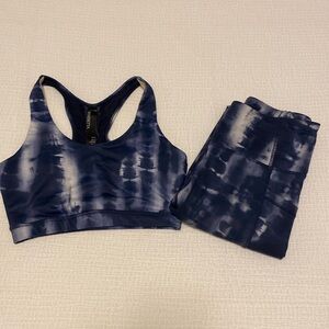 Blue Tie Dye Workout Set